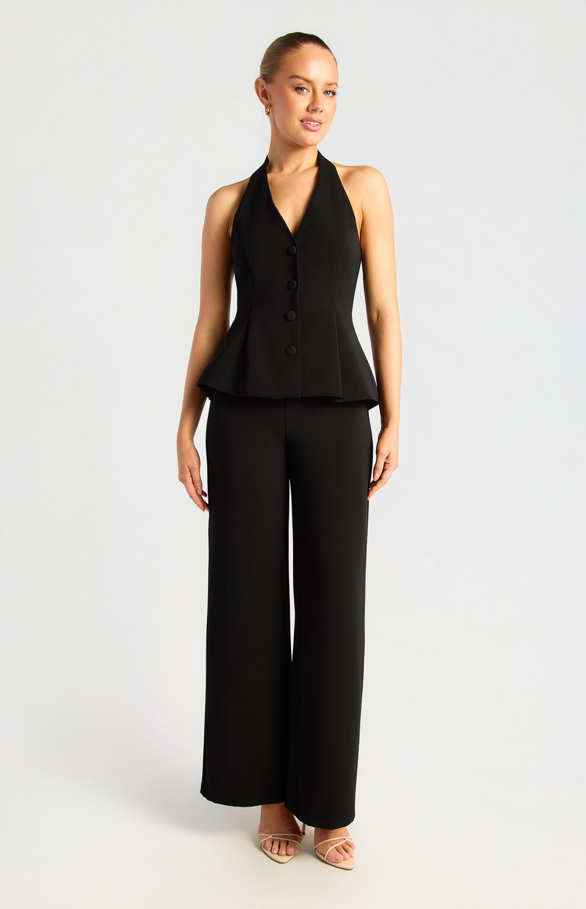 Lina Wide Leg Pants - Black