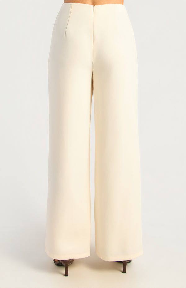 Lina Wide Leg Pants - Bone