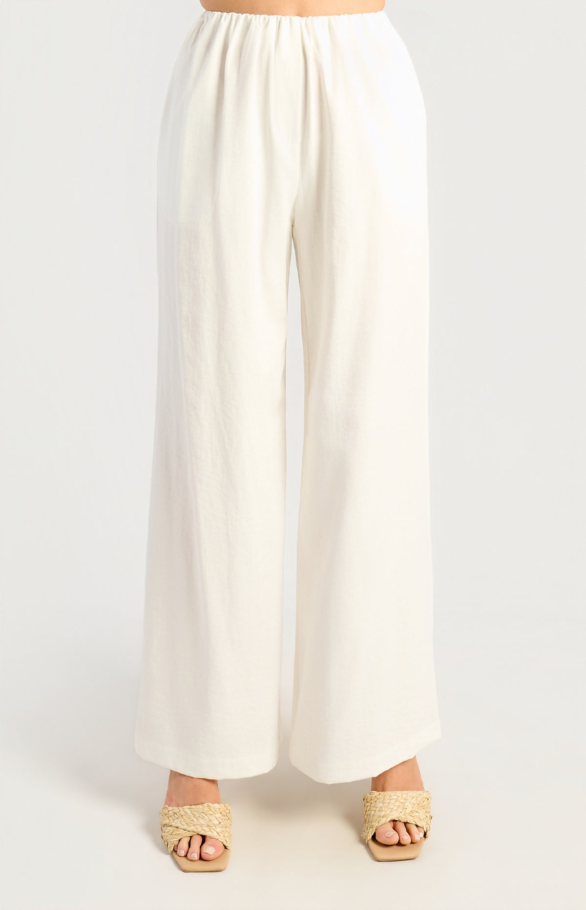 Charpelle Wide Leg Pants - White