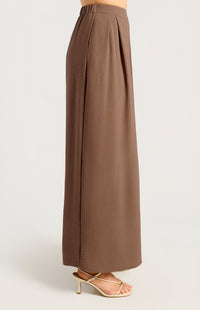 Palazzo High Waisted Pants - Mocha