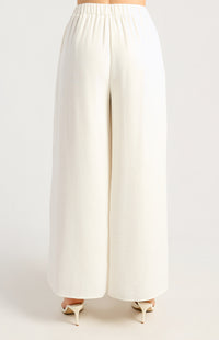 Palazzo High Waisted Pants - White