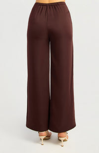 Clayton Wide Leg Pants - Espresso