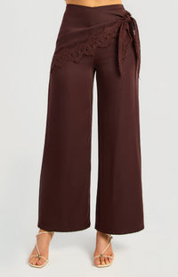 Clayton Wide Leg Pants - Espresso