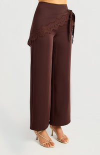 Clayton Wide Leg Pants - Espresso