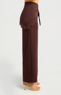 Clayton Wide Leg Pants - Espresso