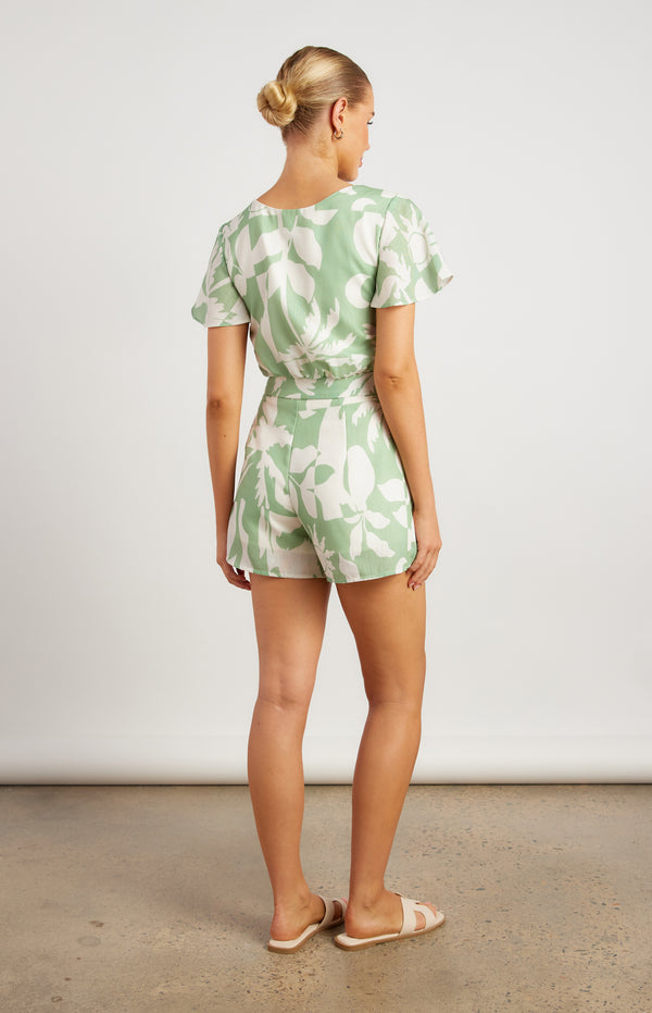 Madrid Top & Shorts Set - Sage