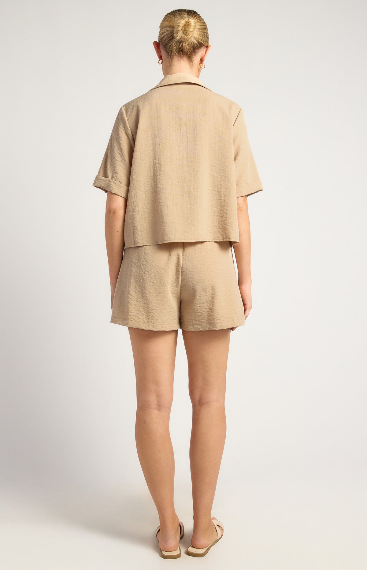 Santa Monica Shirt & Shorts Set - Latte