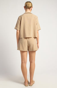 Santa Monica Shirt & Shorts Set - Latte
