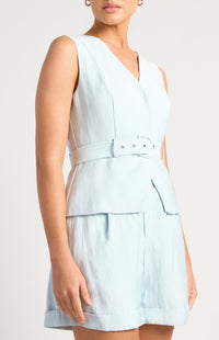 Lidia Vest & Shorts Set - Blue