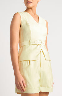Lidia Vest & Shorts Set - Butter