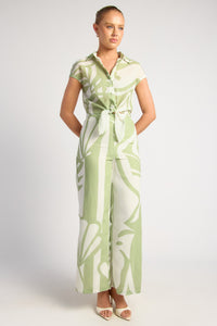 Chapel Top & Pants Set - Sage