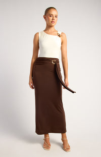 Caleb Maxi Skirt - Espresso