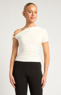 Alina Off-Shoulder Top - White