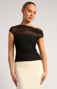 Samuel Sheer Mesh Top - Black
