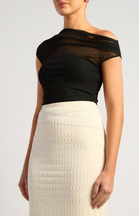 Samuel Sheer Mesh Top - Black