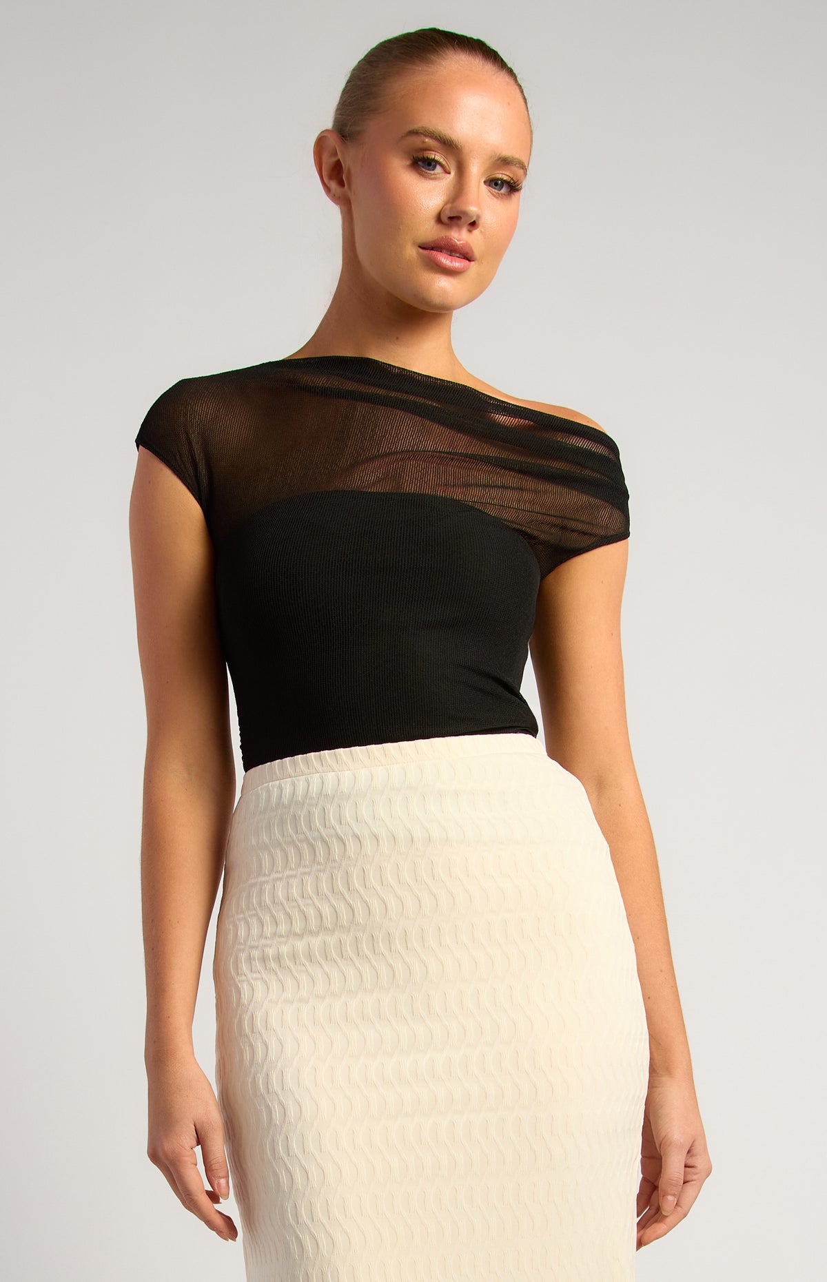 Samuel Sheer Mesh Top - Black