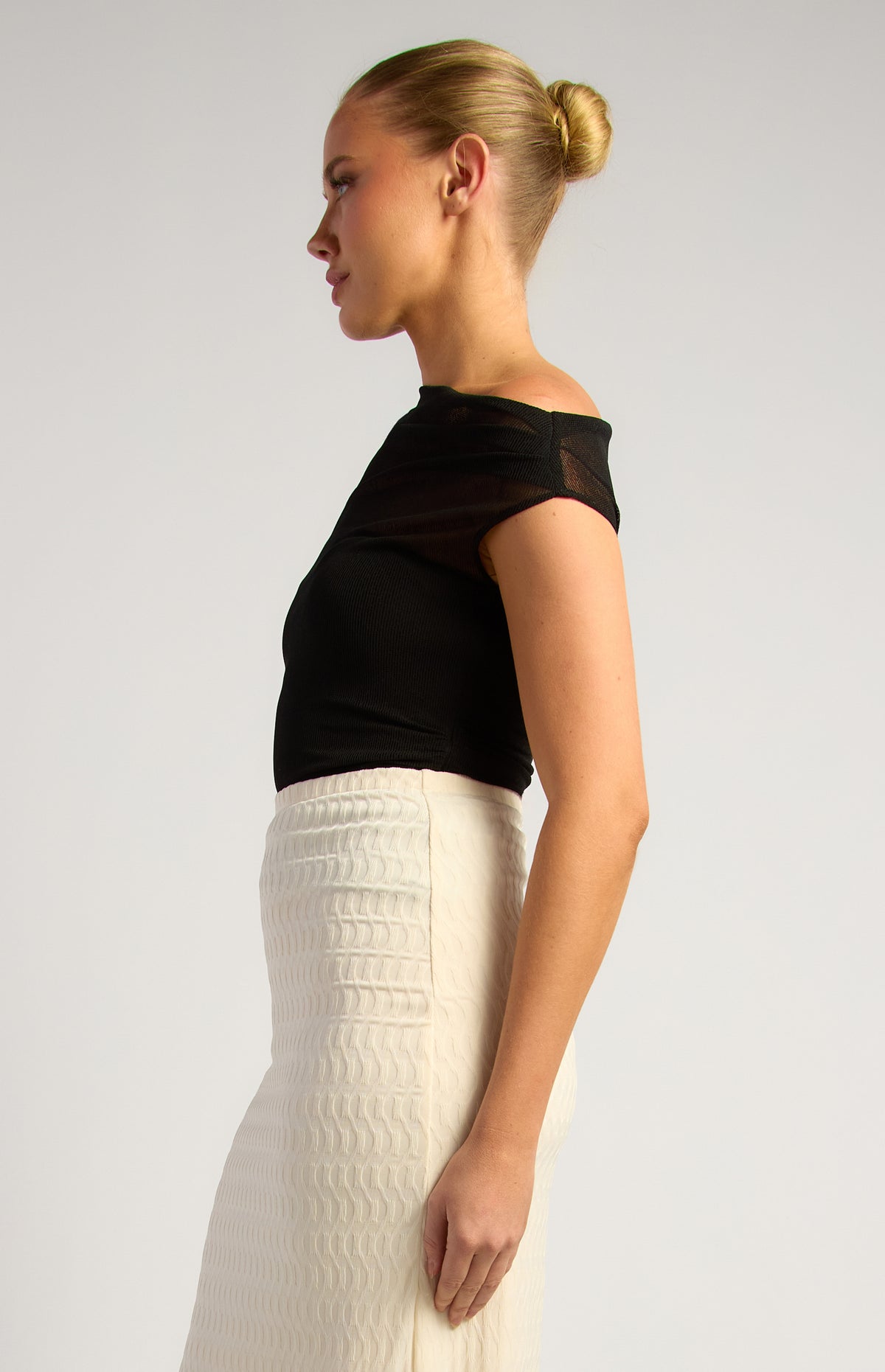 Samuel Sheer Mesh Top - Black