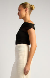 Samuel Sheer Mesh Top - Black