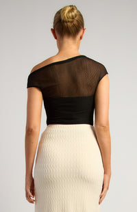 Samuel Sheer Mesh Top - Black