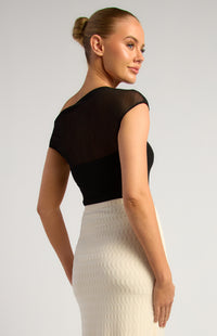 Samuel Sheer Mesh Top - Black