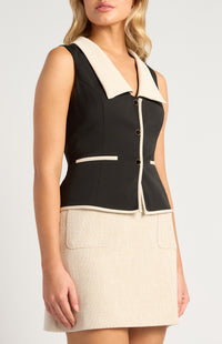 Raelynn Vest Top - Black