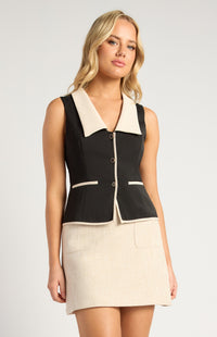 Raelynn Vest Top - Black