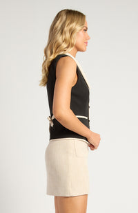 Raelynn Vest Top - Black