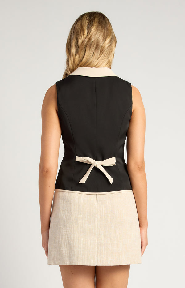 Raelynn Vest Top - Black