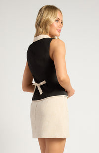 Raelynn Vest Top - Black