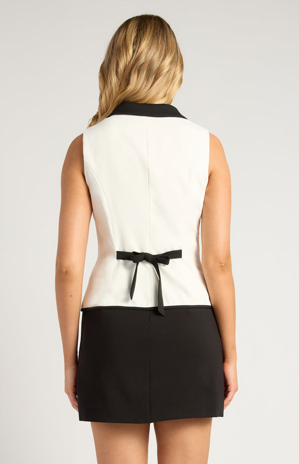 Raelynn Vest Top - White