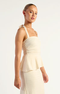Suyee Halter Top & Skirt Set - Cream