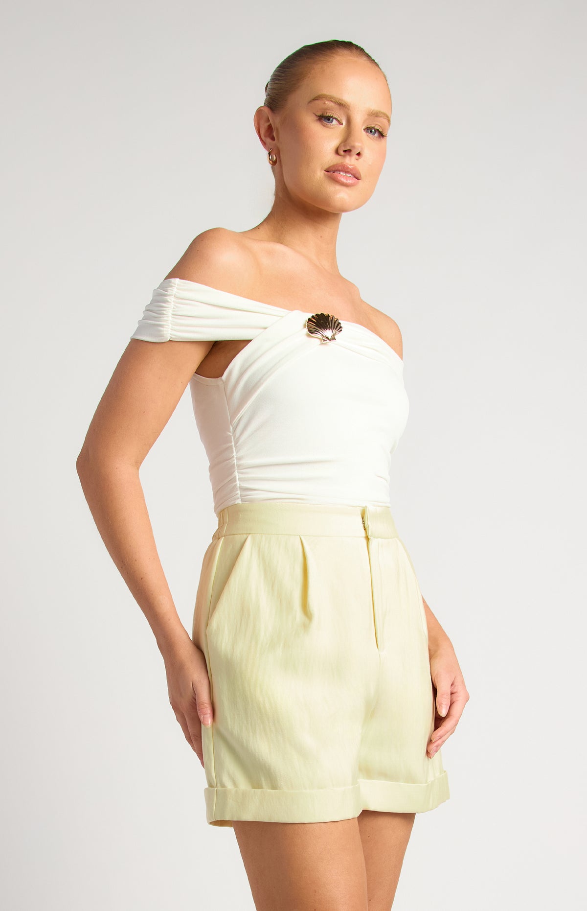 Lawson Off-Shoulder Bodysuit - White