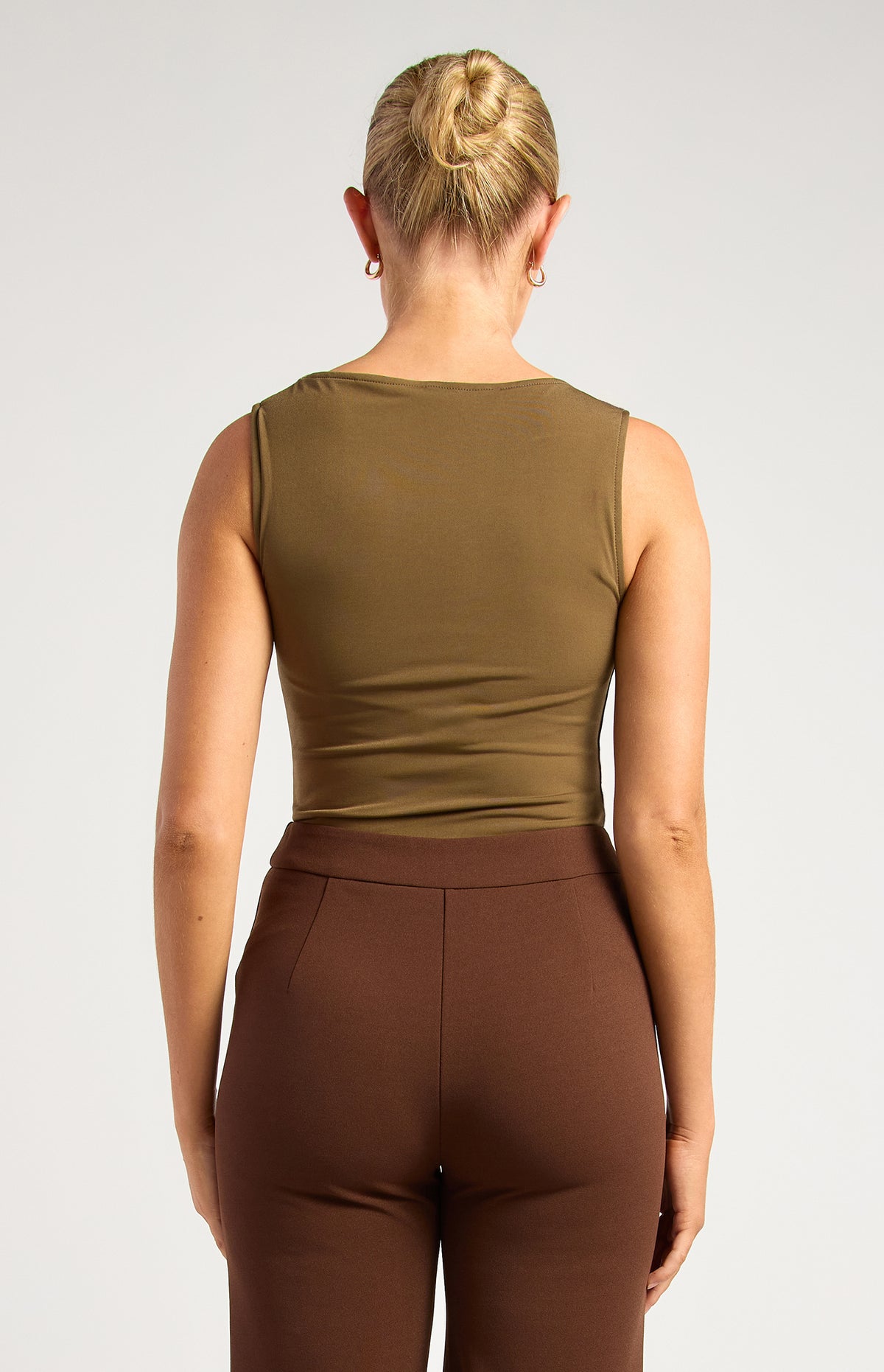 Emari Jersey Top - Dark Olive