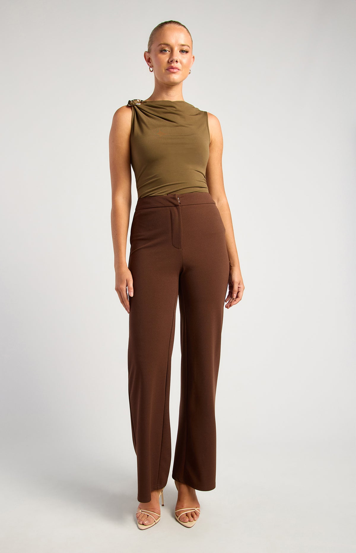 Emari Jersey Top - Dark Olive