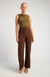 Emari Jersey Top - Dark Olive