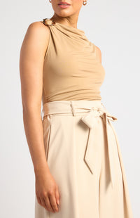 Emari Jersey Top - Latte