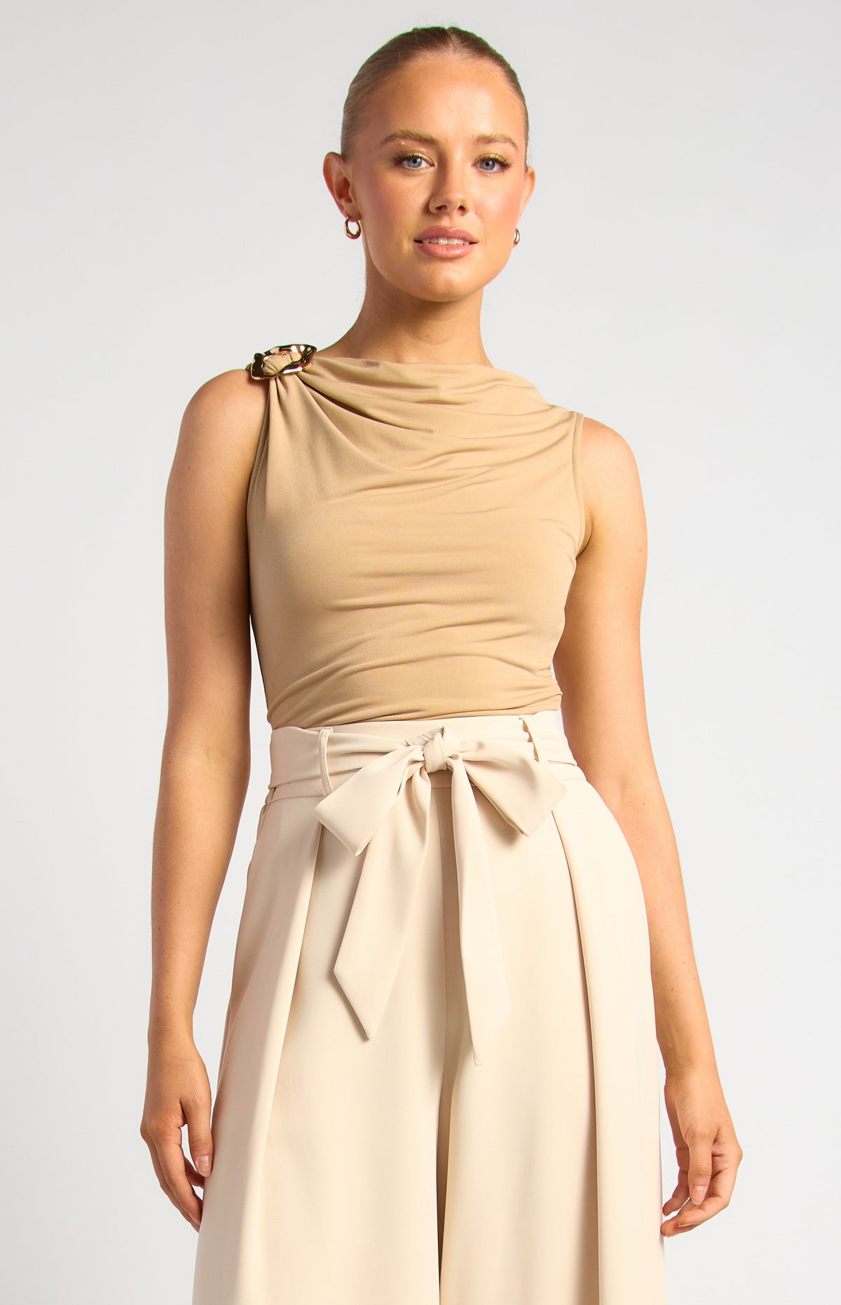 Emari Jersey Top - Latte