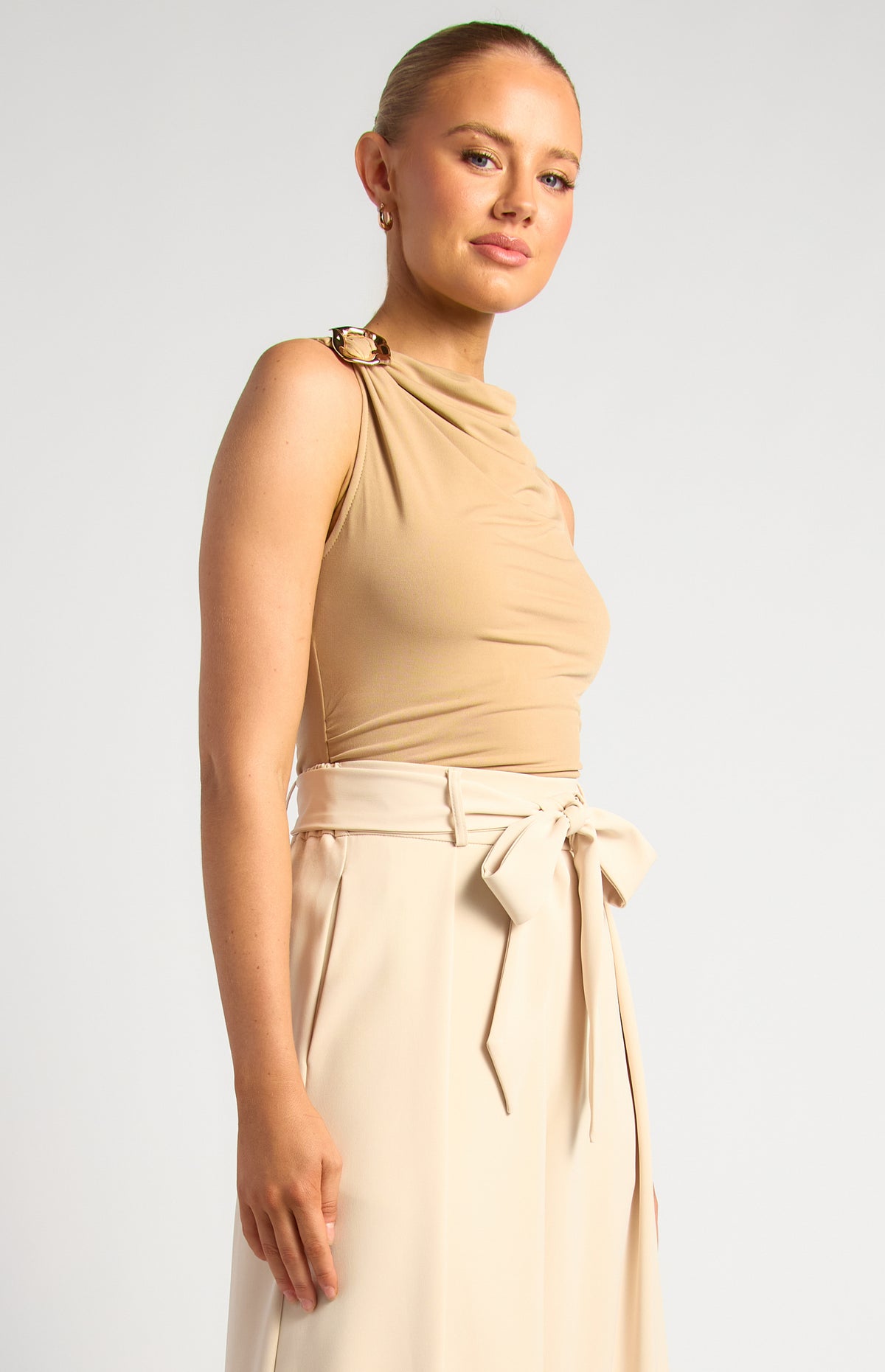 Emari Jersey Top - Latte