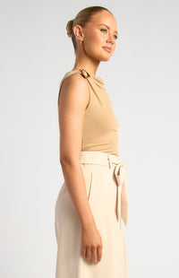 Emari Jersey Top - Latte