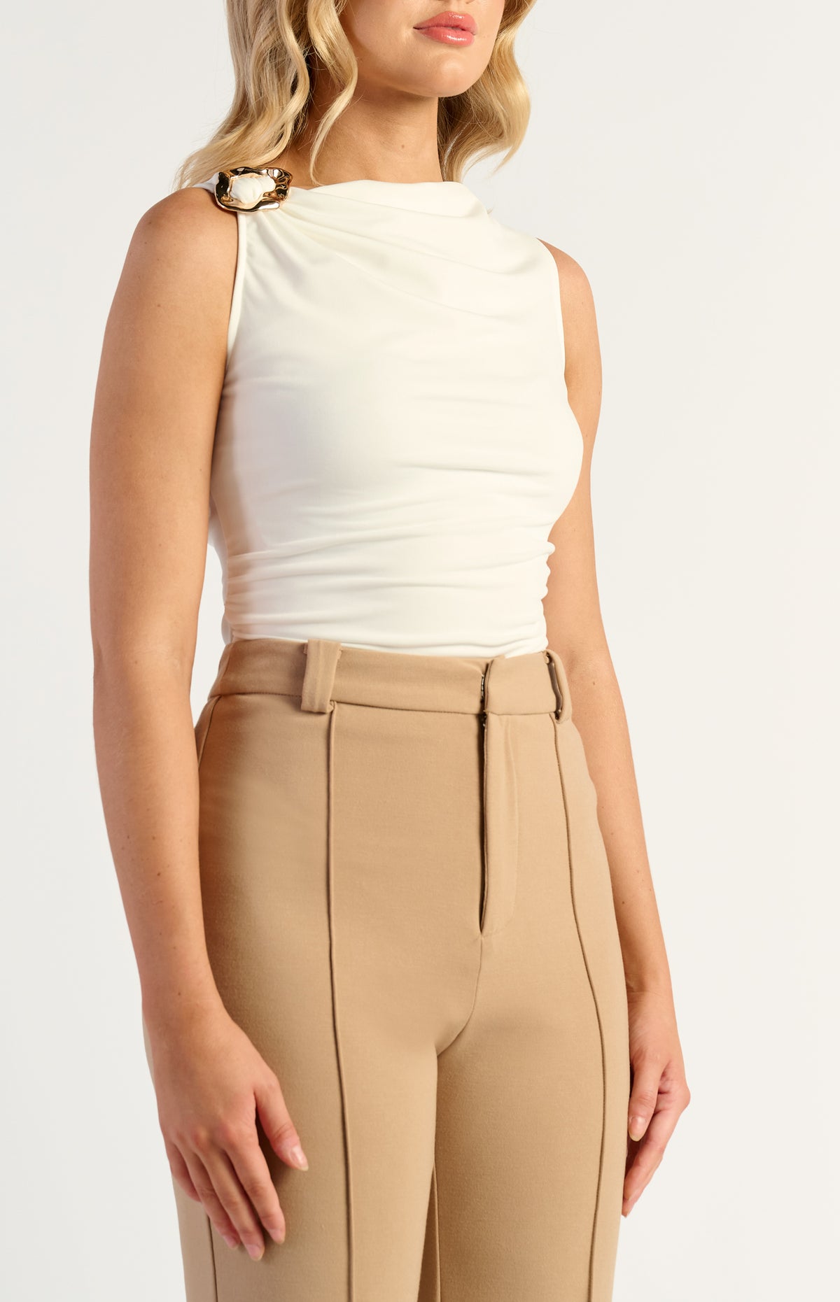 Emari Jersey Top - White