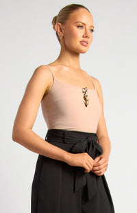 Carmen Singlet Bodysuit - Stone