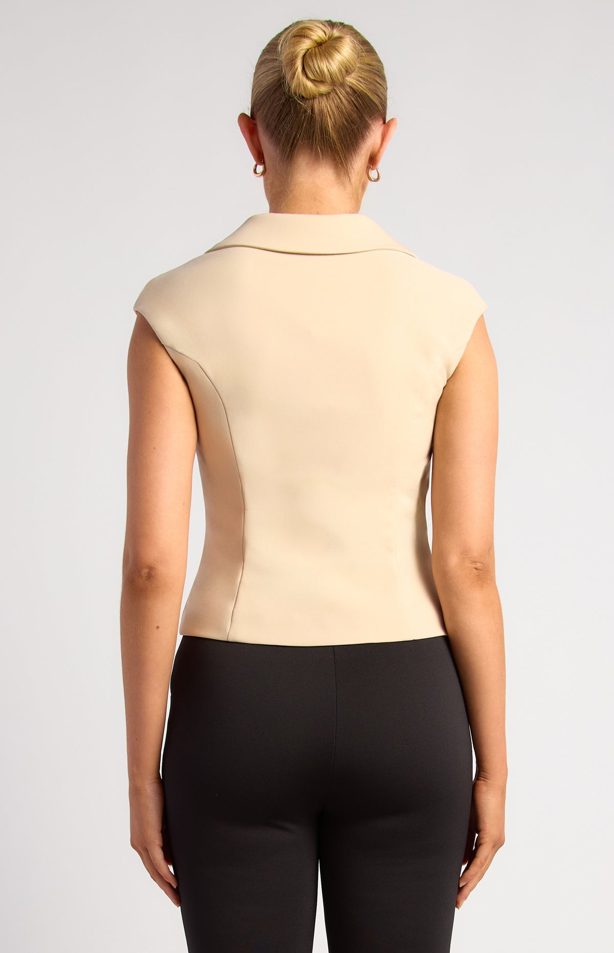 Kimlee Zipper Top - Beige