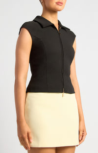 Kimlee Zipper Top - Black
