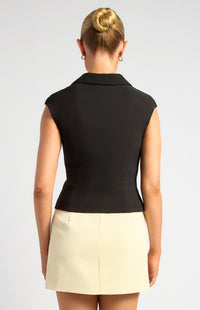 Kimlee Zipper Top - Black