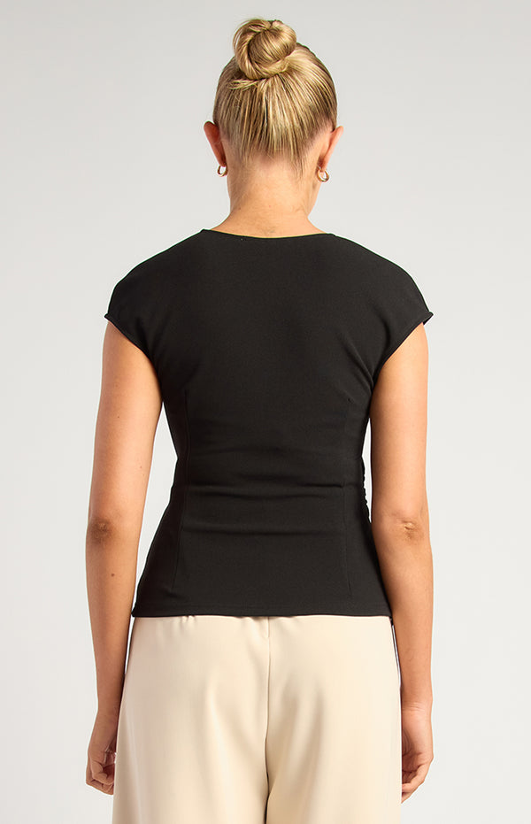 Daria Short Sleeve Top - Black