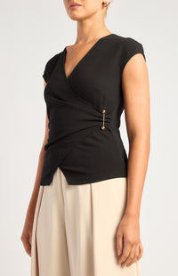 Daria Short Sleeve Top - Black