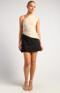 Tamzin One Shoulder Top - Stone