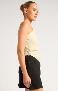 Tamzin One Shoulder Top - Stone