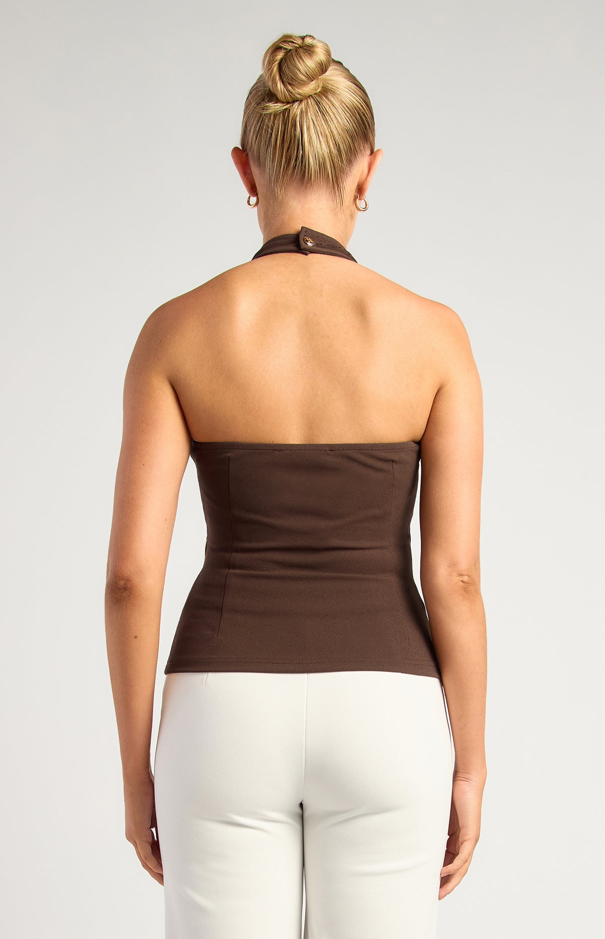 Ambre Halter Top - Chocolate