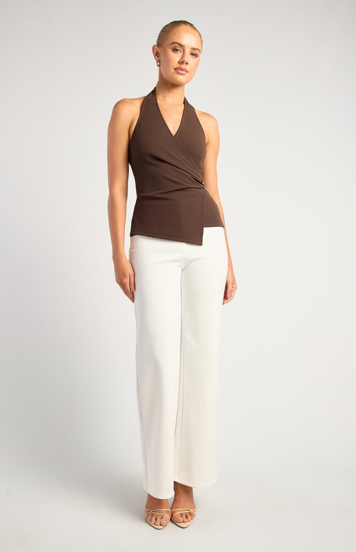 Ambre Halter Top - Chocolate